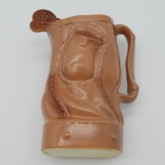 Vintage Accents Vintage Pottery Golf Bag Vase Usa 5 Brown Golfer